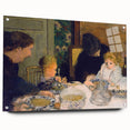 The Children's Meal - Cozy Modern Wall Art with Family Scene in Warm Tones