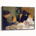 The Children's Meal - Cozy Modern Wall Art with Family Scene in Warm Tones
