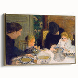 The Children's Meal - Cozy Modern Wall Art with Family Scene in Warm Tones