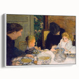 The Children's Meal - Cozy Modern Wall Art with Family Scene in Warm Tones
