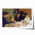 The Children's Meal - Cozy Modern Wall Art with Family Scene in Warm Tones