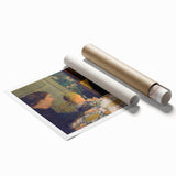 The Children's Meal - Cozy Modern Wall Art with Family Scene in Warm Tones