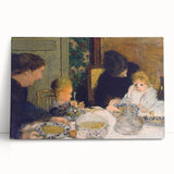 The Children's Meal - Cozy Modern Wall Art with Family Scene in Warm Tones