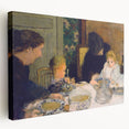 The Children's Meal - Cozy Modern Wall Art with Family Scene in Warm Tones