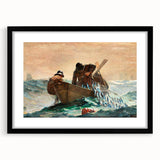 Dynamic Realism Art Print of Fishermen at Sea with Herring Net Catch