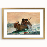 Dynamic Realism Art Print of Fishermen at Sea with Herring Net Catch