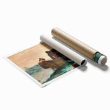 Dynamic Realism Art Print of Fishermen at Sea with Herring Net Catch