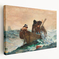Dynamic Realism Art Print of Fishermen at Sea with Herring Net Catch