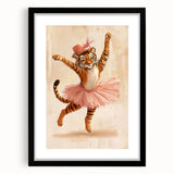 Graceful Ballerina Tiger Wall Art - Girls Room & Nursery Decor