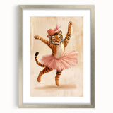 Graceful Ballerina Tiger Wall Art - Girls Room & Nursery Decor