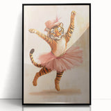 Graceful Ballerina Tiger Wall Art - Girls Room & Nursery Decor