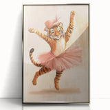 Graceful Ballerina Tiger Wall Art - Girls Room & Nursery Decor