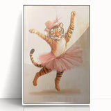 Graceful Ballerina Tiger Wall Art - Girls Room & Nursery Decor