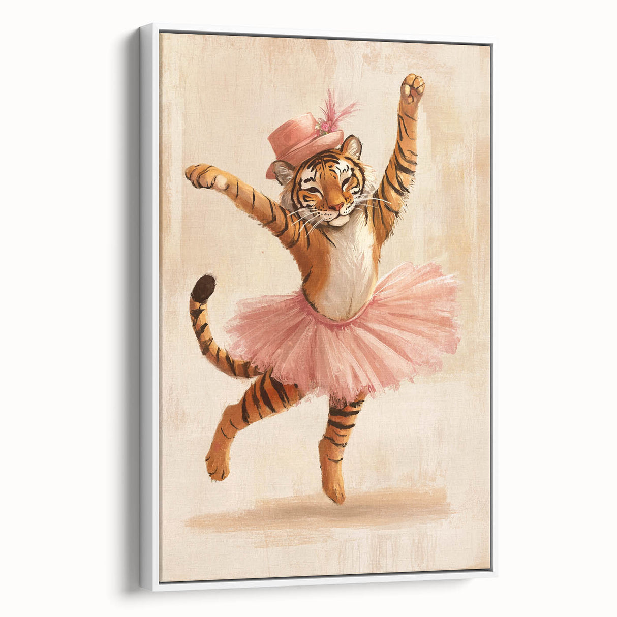 Graceful Ballerina Tiger Wall Art - Girls Room & Nursery Decor