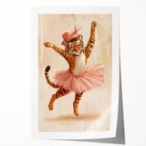 Graceful Ballerina Tiger Wall Art - Girls Room & Nursery Decor