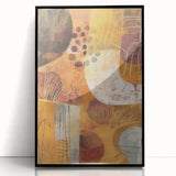 Large abstract wall art featuring warm autumn hues on a framed acrylic, ideal for modern living room decor.