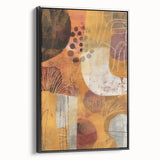 Black and white vintage poster art of a fall landscape on framed canvas, ideal for bedroom wall decor.