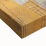 Large art of a black and white landscape painting on stretched canvas, displaying a serene fall scene.