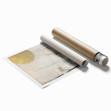 Elegant Gold & Gray Modern Wall Art – Living Room Canvas Print