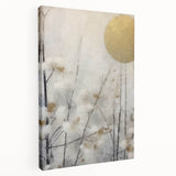 Elegant Gold & Gray Modern Wall Art – Living Room Canvas Print