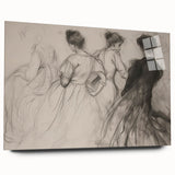 Abstract figurative acrylic art on glass showcasing vibrant colors and fluid shapes, viewed from the side, perfect for modern decor and artistic expression.