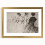 Abstract figurative gold-framed artwork with a matte finish, showcasing a modern design that adds elegance to any space. Ideal for contemporary home decor.