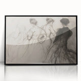 Framed abstract figurative art piece featuring bold colors and dynamic shapes, crafted with acrylic material, displayed from a front view against a neutral background. This artwork adds a modern touch to any interior decor.