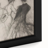 Close-up of an abstract figurative framed canvas art piece showcasing vibrant colors and intricate details, perfect for modern home decor and artistic expression.