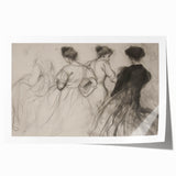 Abstract figurative art print showcasing vibrant colors and dynamic shapes, elegantly rolled and ready for display, perfect for modern home decor.