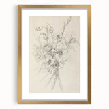 Abstract floral frame featuring intricate gold detailing and a mat finish, set against a soft background, perfect for enhancing modern home decor aesthetics.