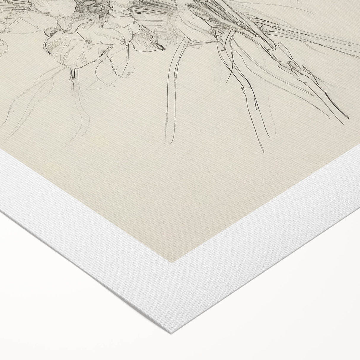 Abstract floral design on a rolled canvas, showcasing vibrant colors and intricate patterns, ideal for modern home decor. Packaged securely in a sturdy tube.
