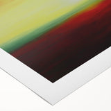 Abstract landscape artwork on rolled canvas showcasing vibrant colors and dynamic shapes, designed to enhance modern home decor. Perfect for art lovers seeking a unique touch for their walls.