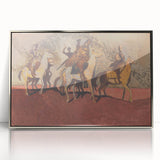 Expressionist Art - Riders on Horses Abstract Expressionism Wall Art