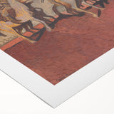 Expressionist Art - Riders on Horses Abstract Expressionism Wall Art