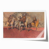 Expressionist Art - Riders on Horses Abstract Expressionism Wall Art