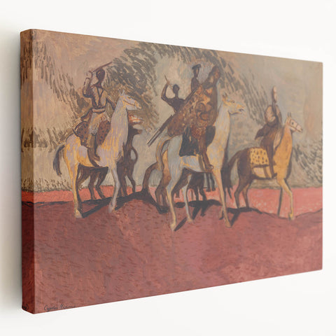 Expressionist Art - Riders on Horses Abstract Expressionism Wall Art