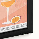 Extra large framed canvas featuring a close-up of colorful, textured food and drinks, ideal for living room decor.