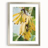 Textured art featuring an abstract design of fruits in muted earth tones, framed in silver, ideal for bedroom decor.