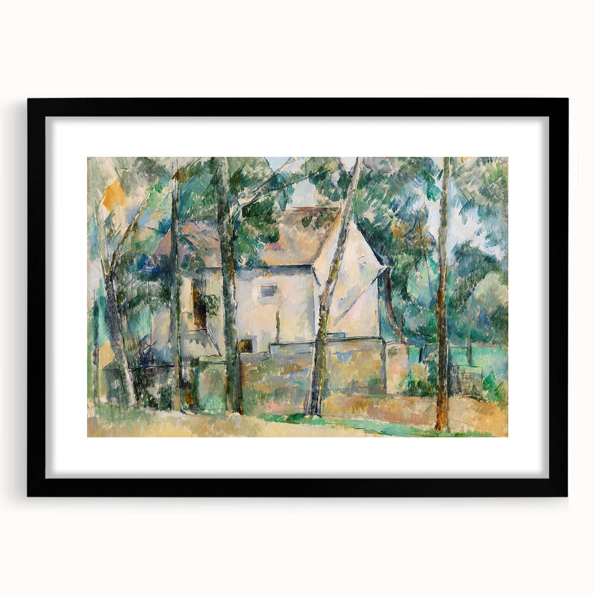 Impressionist Landscape Wall Art - House and Trees by Cézanne Print