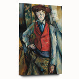 Boy in a Red Waistcoat - Classic Portrait Art with Bold Colors