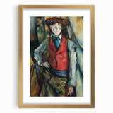 Boy in a Red Waistcoat - Classic Portrait Art with Bold Colors