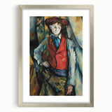 Boy in a Red Waistcoat - Classic Portrait Art with Bold Colors