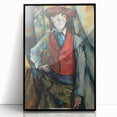 Boy in a Red Waistcoat - Classic Portrait Art with Bold Colors