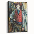 Boy in a Red Waistcoat - Classic Portrait Art with Bold Colors