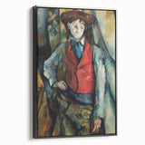 Boy in a Red Waistcoat - Classic Portrait Art with Bold Colors
