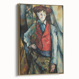 Boy in a Red Waistcoat - Classic Portrait Art with Bold Colors