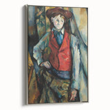 Boy in a Red Waistcoat - Classic Portrait Art with Bold Colors
