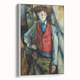 Boy in a Red Waistcoat - Classic Portrait Art with Bold Colors