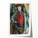 Boy in a Red Waistcoat - Classic Portrait Art with Bold Colors