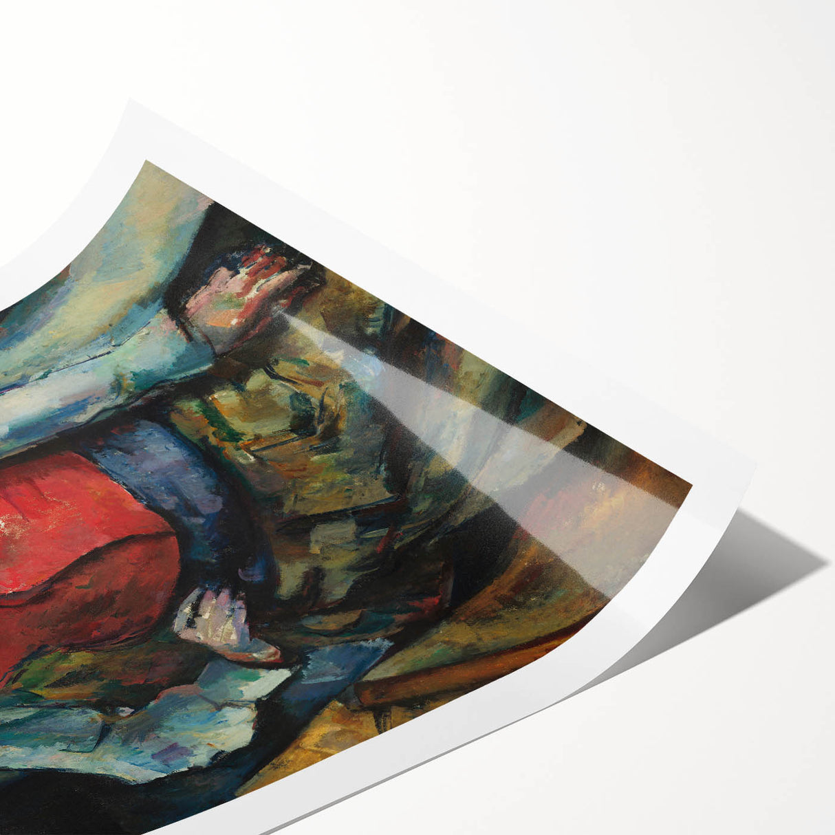 Boy in a Red Waistcoat - Classic Portrait Art with Bold Colors